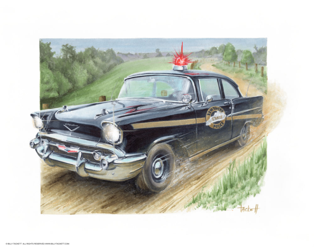 Kentucky State Police Car Original Painting