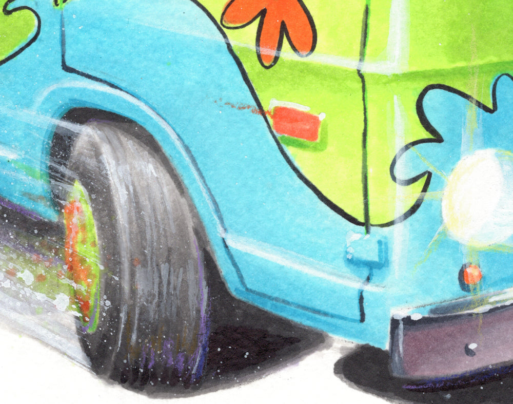 Scooby-Doo Mystery Machine Original Painting