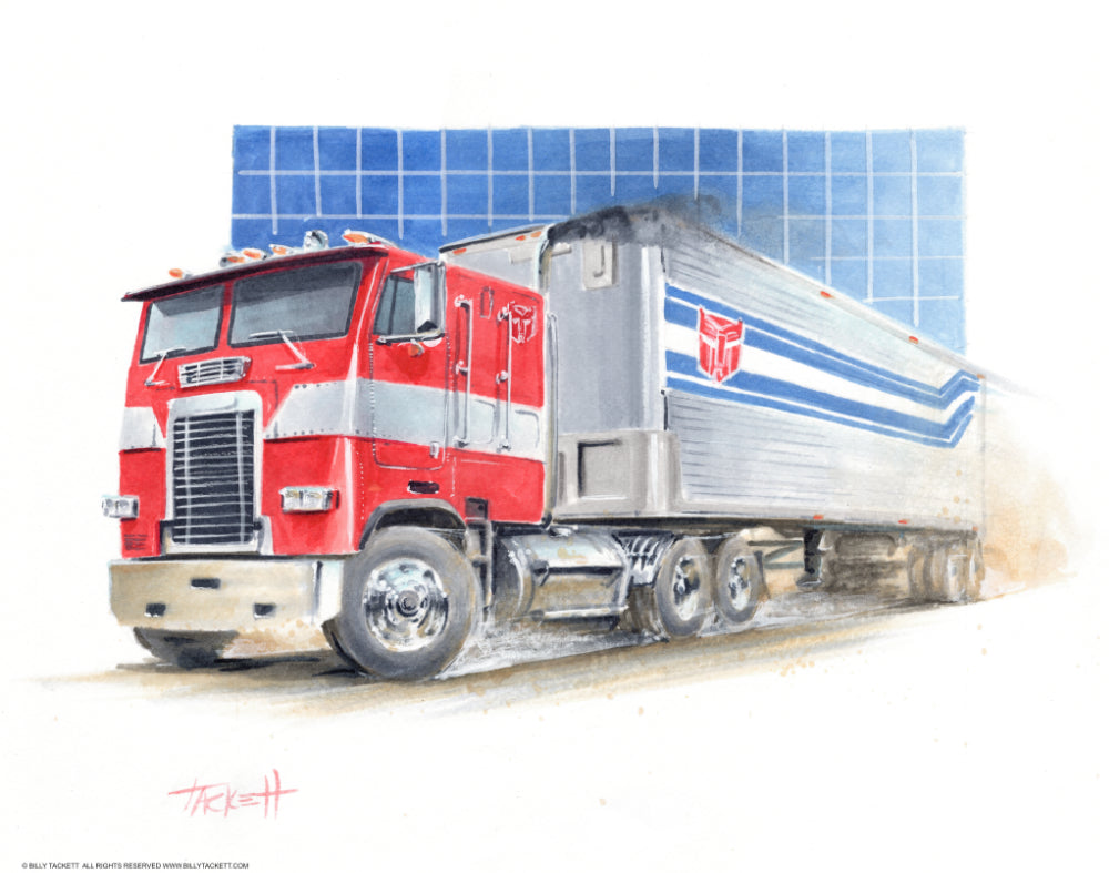 Transformer's Optimus Prime Art Print
