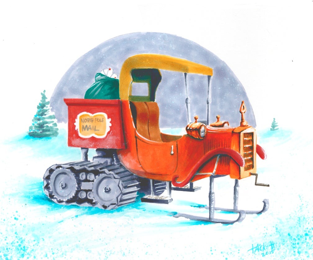 SANTA CLAUS IS COMING TO TOWN WALL ART