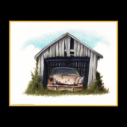 Porsche Barn Find Art Print