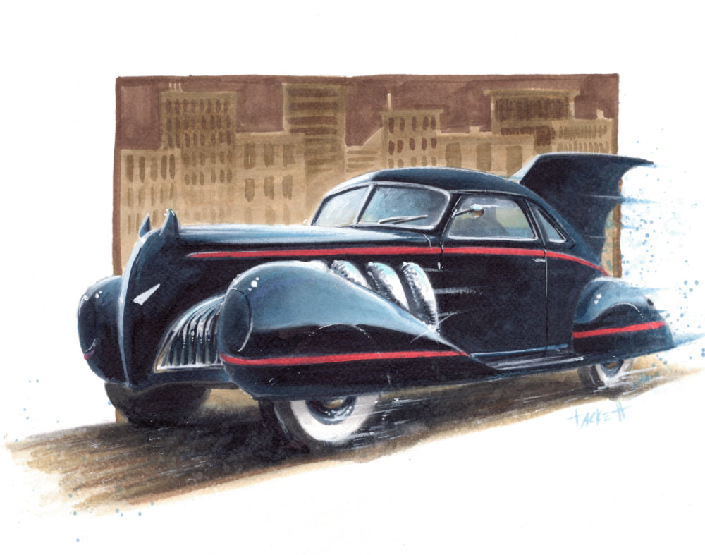 Batmobile Art Print