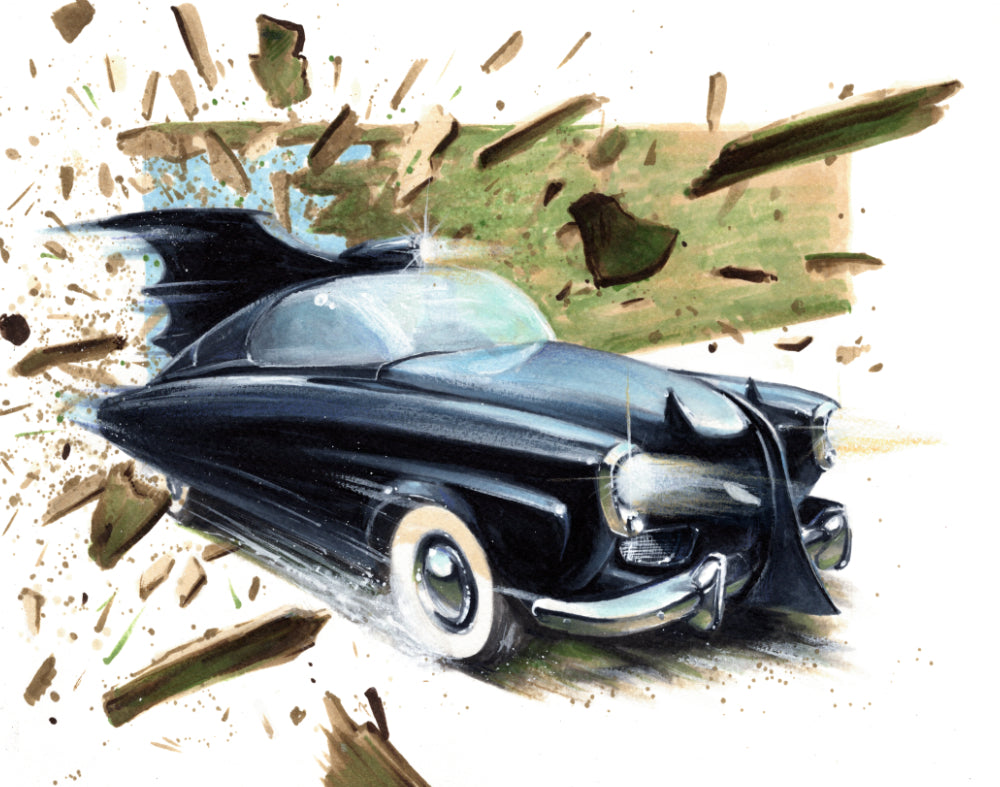 Batmobile Art Print