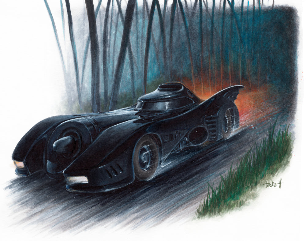 Batmobile 1989 Original Painting