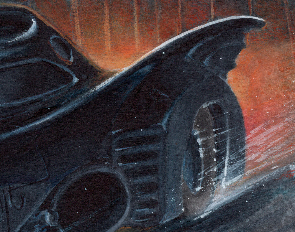 Batmobile 1989 Original Painting