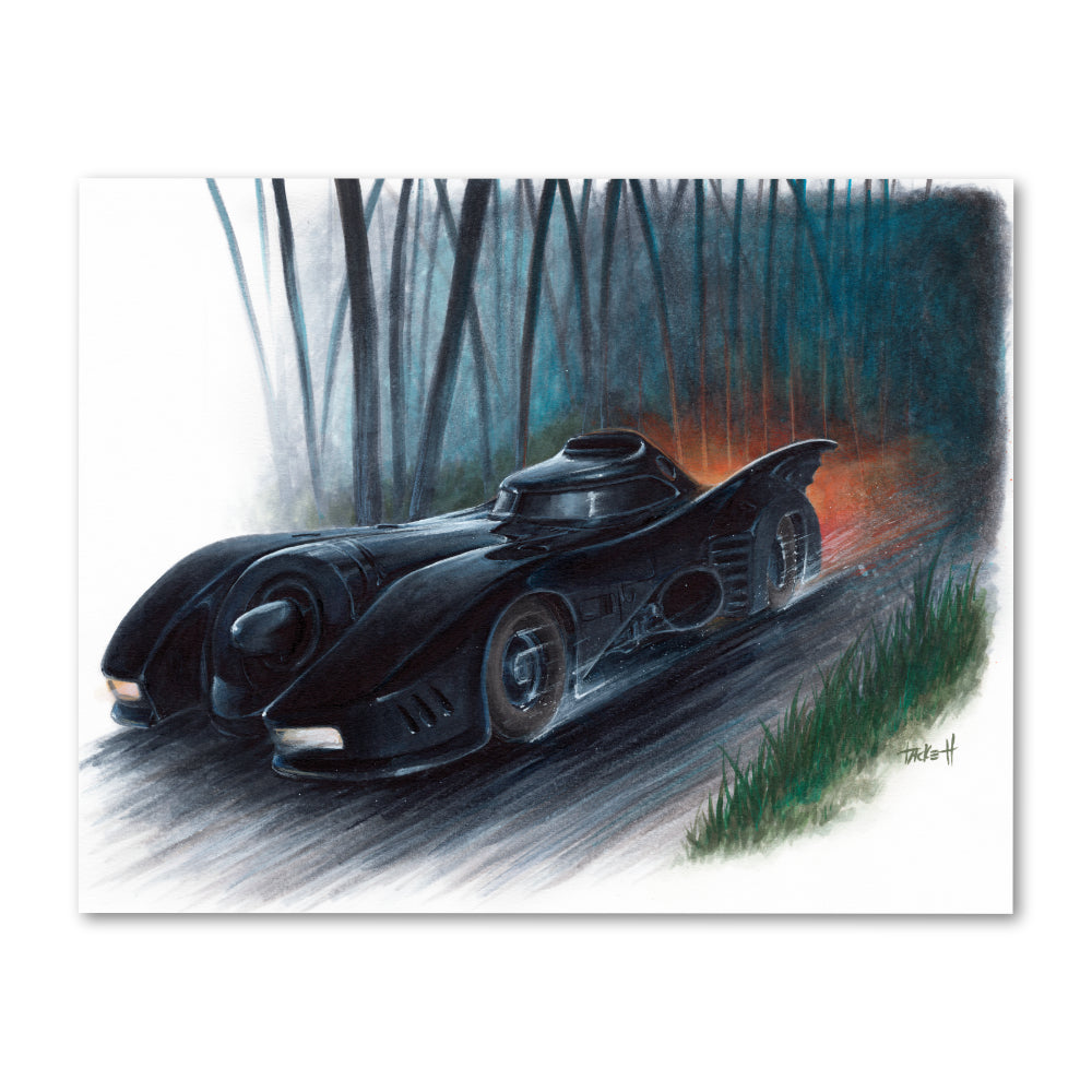 Batmobile 1989 Original Painting