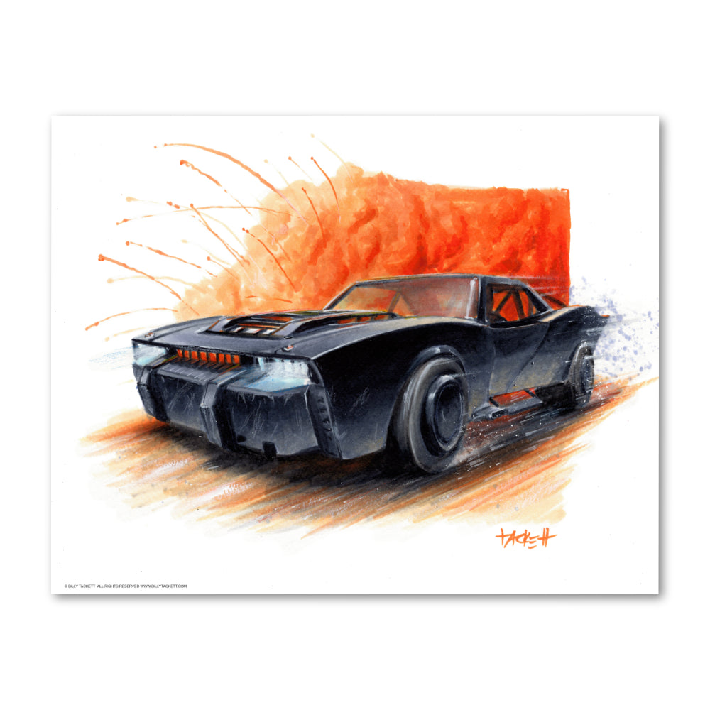 Batmobile Original Painting