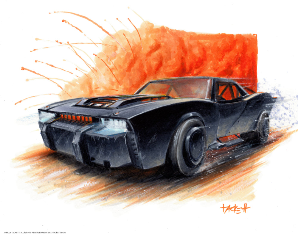 Batmobile Original Painting