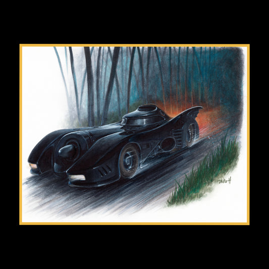 Batmobile 1989 Original Painting