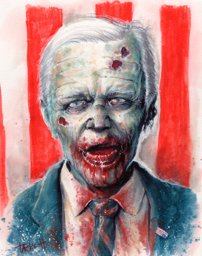 Zombie Joe Biden Art Print