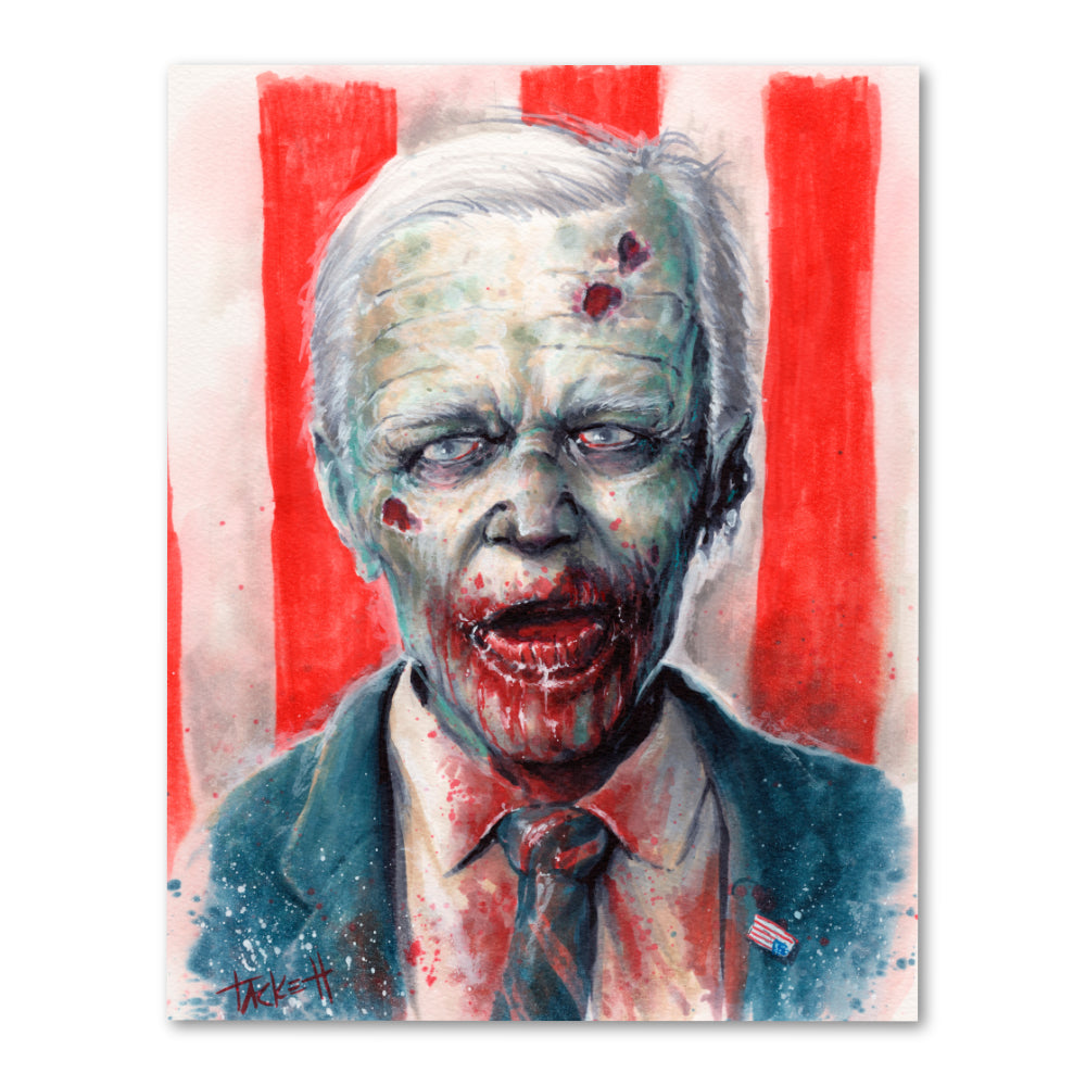 Zombie Joe Biden Art Print