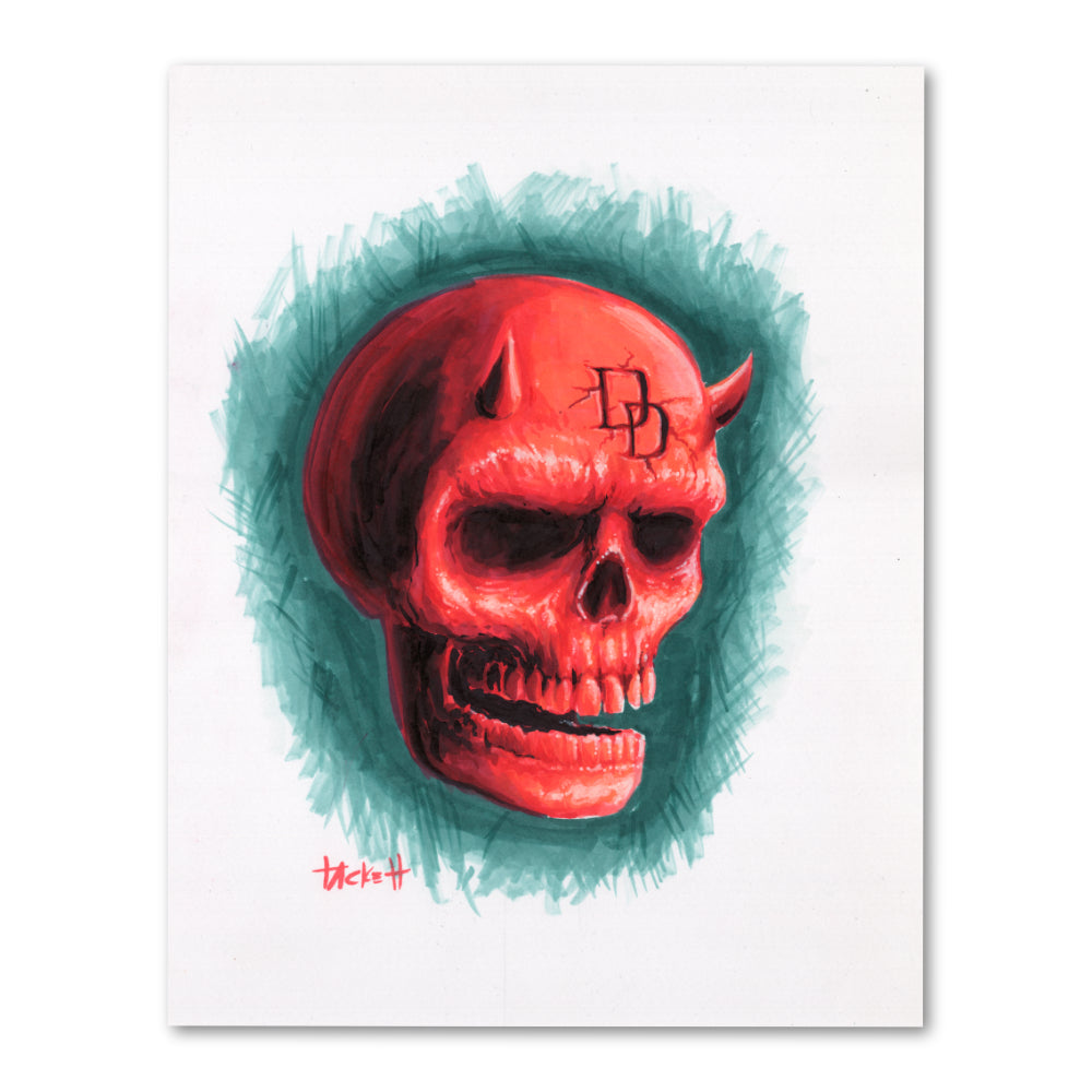 Daredevil Skull Original Painting