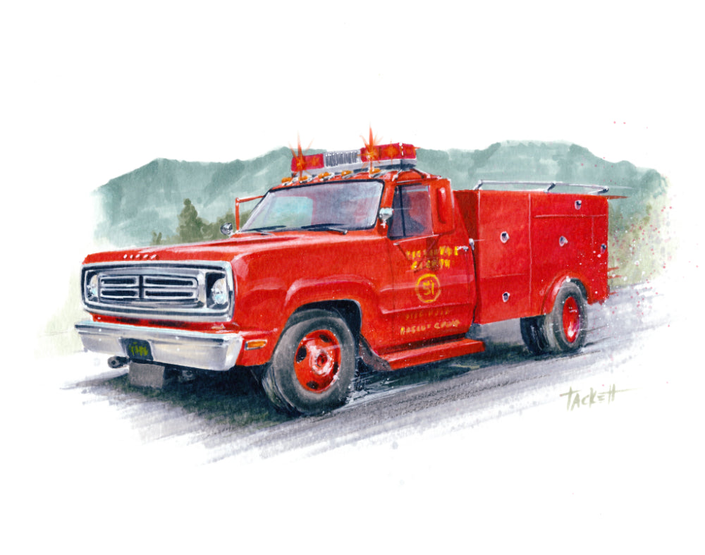 Emergency! 1972 Dodge Original Painting