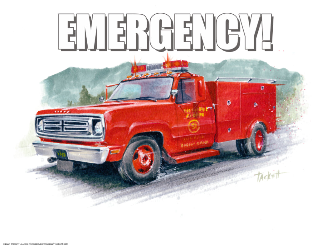 Emergency! 1972 Dodge Art Print