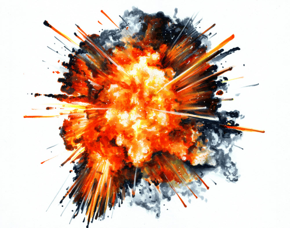 Explosion Original Painting