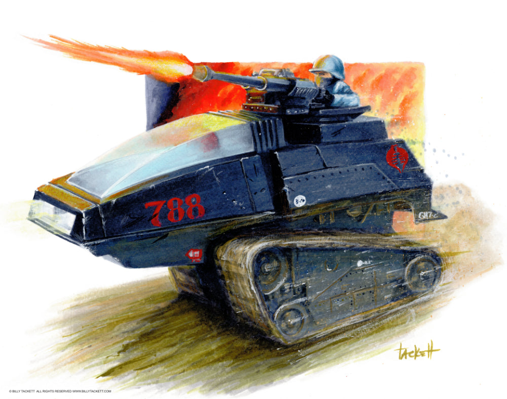 G.I. Joe Cobra H.I.S.S. Tank Original Painting