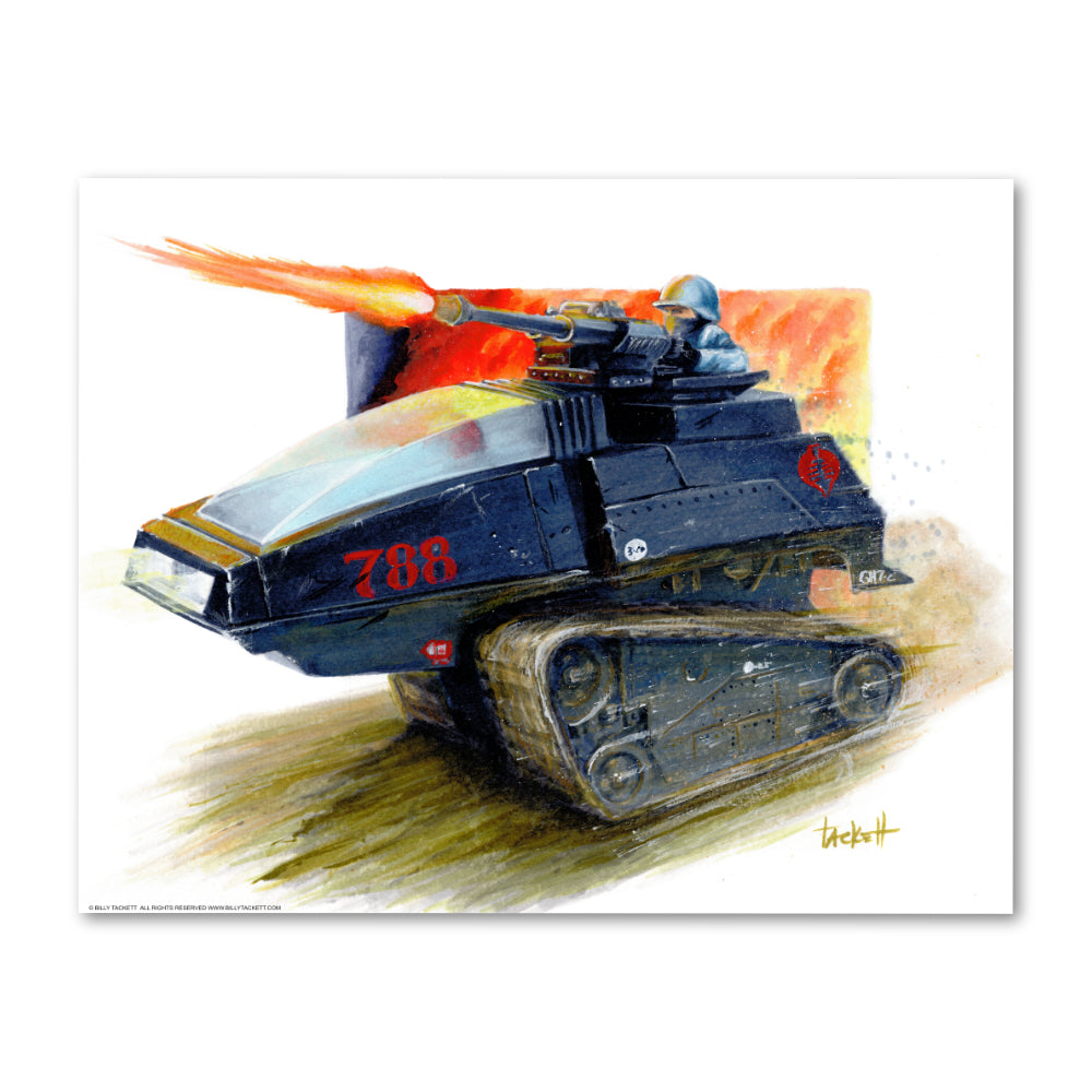G.I. Joe Cobra H.I.S.S. Tank Original Painting