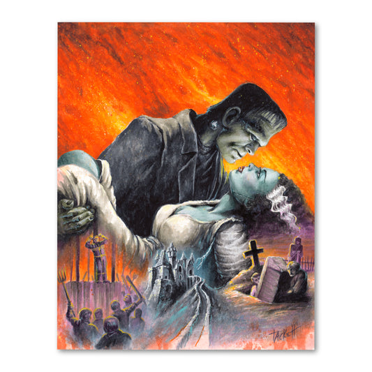 Gone With The Bride Of Frankenstein Original Painting