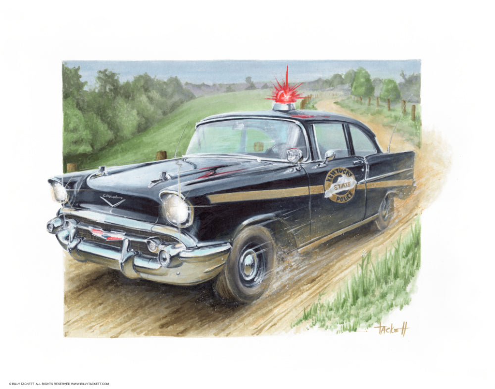 1957 Chevrolet Kentucky State Police Art Print