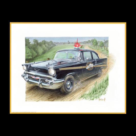 1957 Chevrolet Kentucky State Police Car Original Painting