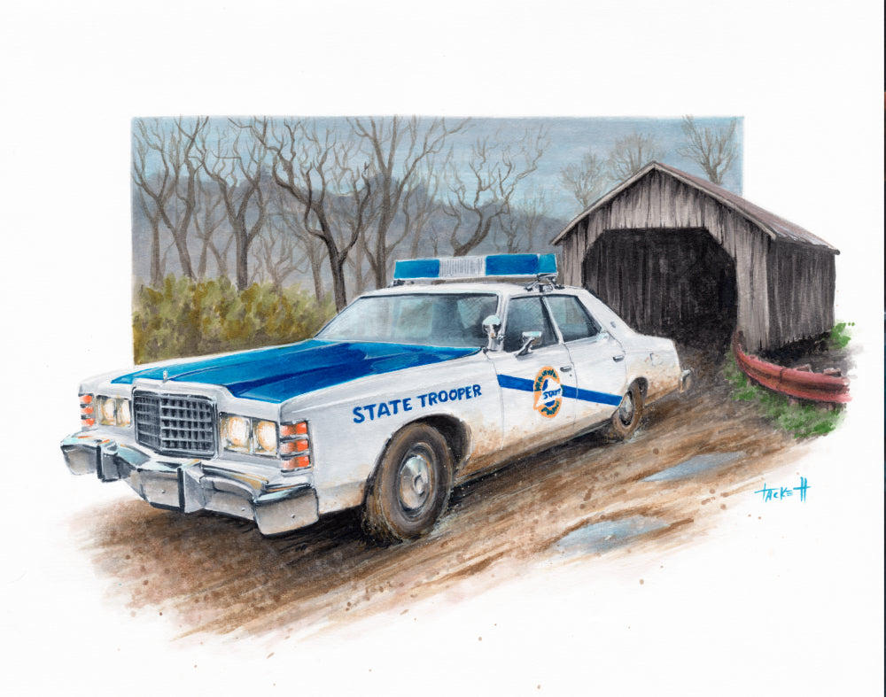 1978 Ford Kentucky State Police Car Original Painting