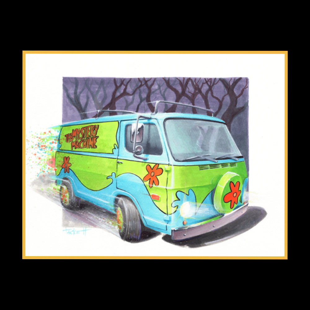 Scooby-Doo Mystery Machine Original Painting