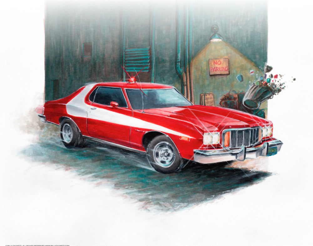 1976 Ford Gran Torino Art Print - Starsky & Hutch – Billy Tackett