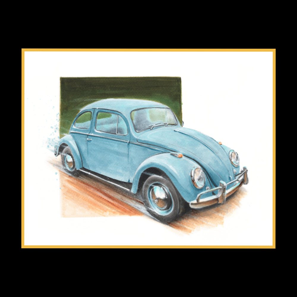 Volkswagen Beetle Original Painting