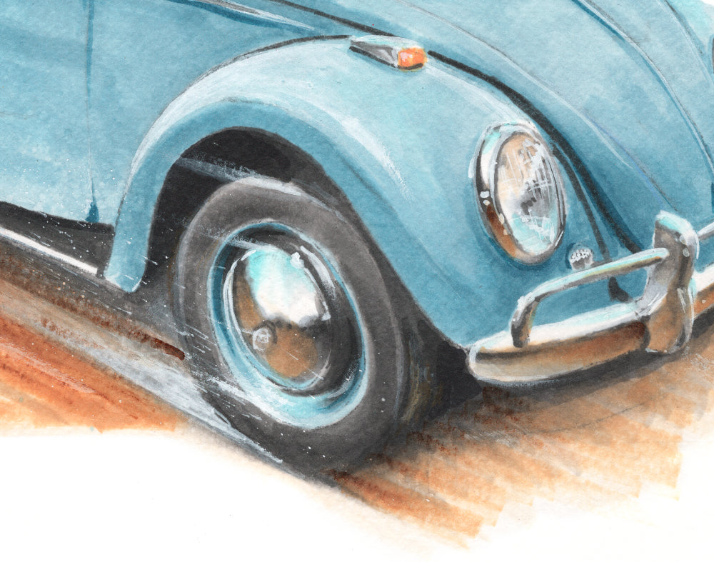 Volkswagen Beetle Original Painting